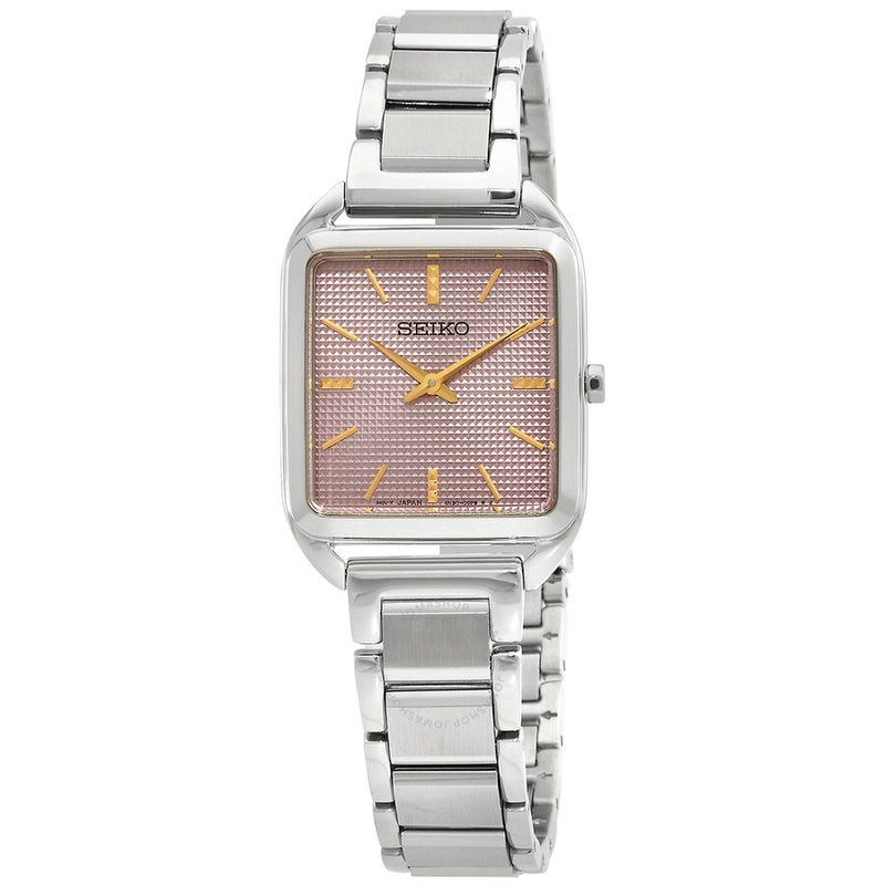 Seiko Essentials Quartz Pink Dial Ladies Watch SWR077 - The Watches Men & Co