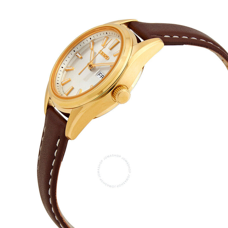 Seiko Neo Classic Quartz Champagne Dial Ladies Watch SUR456P1 - The Watches Men & Co #2