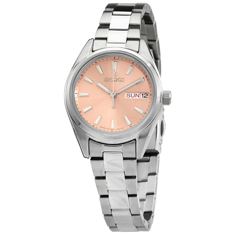Seiko Neo Classic Quartz Pink Dial Ladies Watch SUR351P1 - The Watches Men & Co