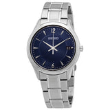 Seiko Essentials Quartz Blue Dial Stainless Steel Men's Watch SUR419 - The Watches Men & Co