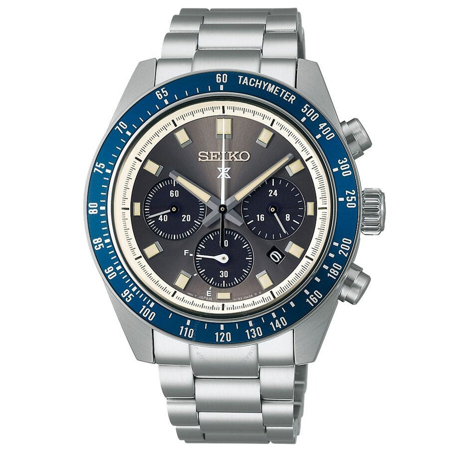 Seiko Prospex Speedtimer SSC939P1 chronograph with dark dial and blue tachymeter bezel