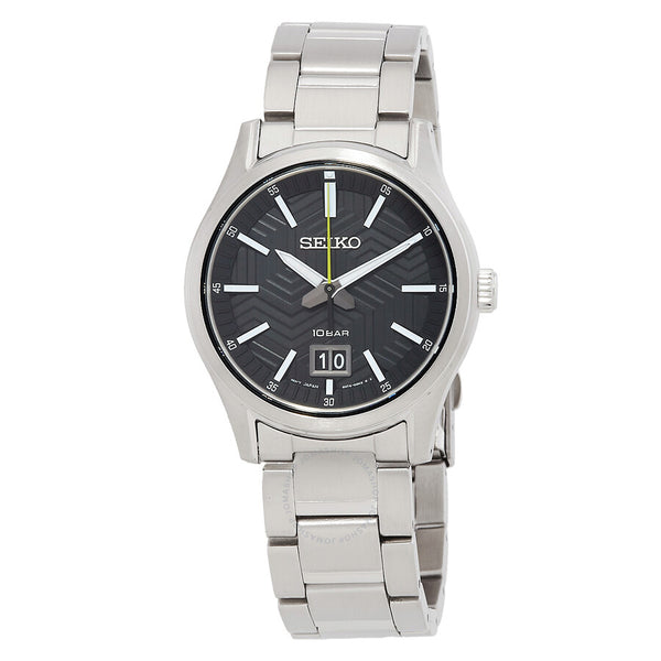 Seiko quartz Black Dial Men's Watch SUR535 - The Watches Men & Co