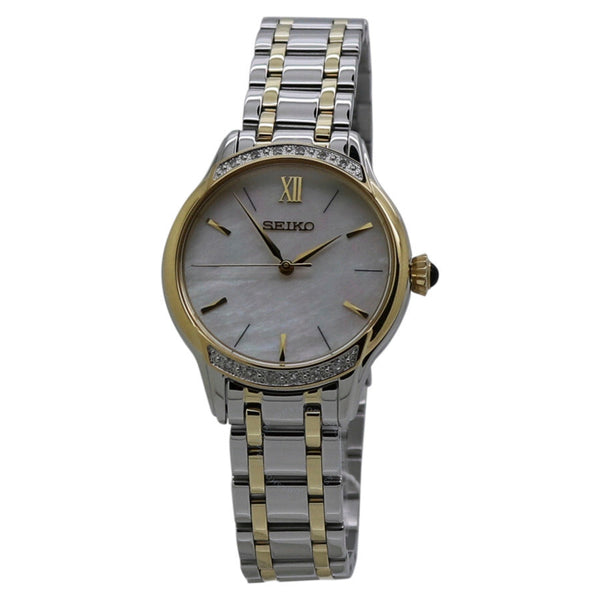 Seiko Quartz Cream Dial Ladies Watch SRZ544P1 - The Watches Men & Co