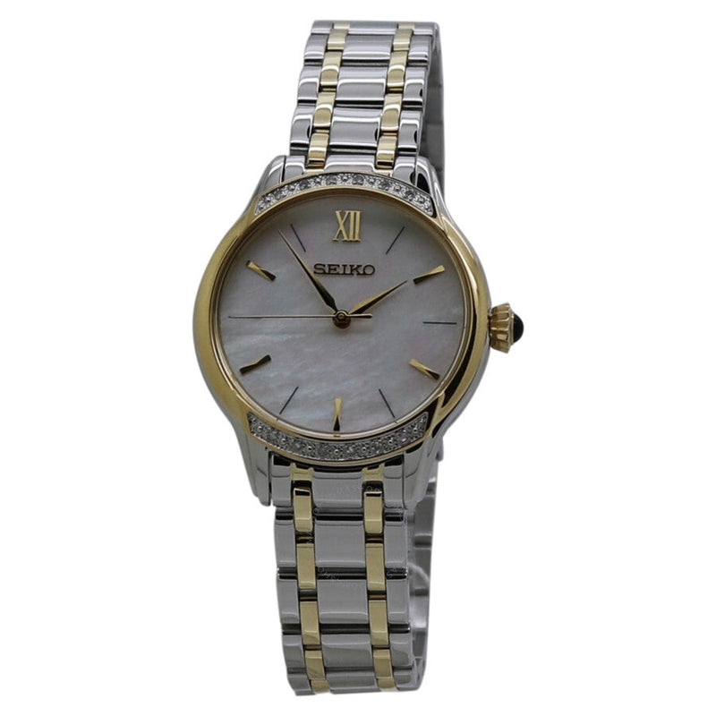 Seiko Quartz Cream Dial Ladies Watch SRZ544P1 - The Watches Men & Co