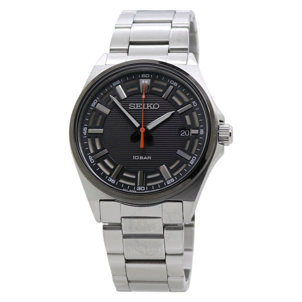 Seiko Quartz Crystal Black Dial Men's Watch SUR507P1 - The Watches Men & Co