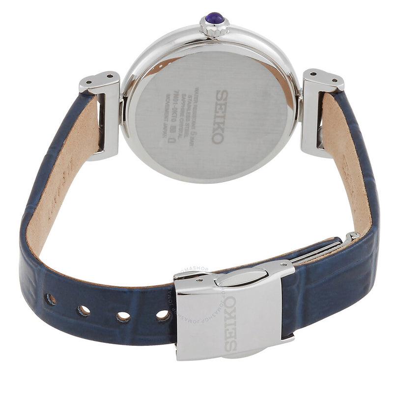 Seiko Quartz Crystal White Mother of Pearl Dial Ladies Watch SRZ545P1 - The Watches Men & Co #3