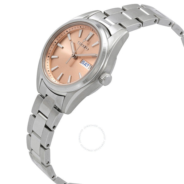 Seiko Quartz Peach Dial Ladies Watch SUR351P1 - The Watches Men & Co #2