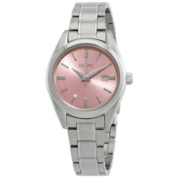 Seiko Quartz Pink Dial Ladies Watch SUR529 - The Watches Men & Co