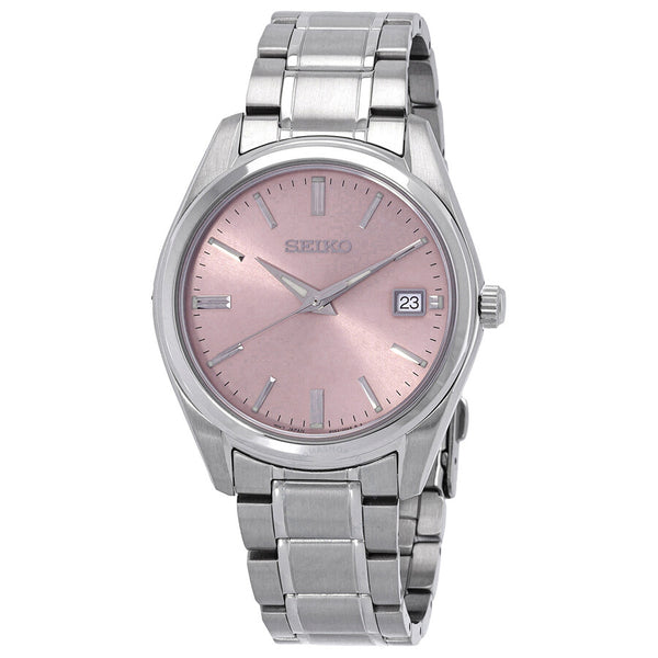 Seiko Quartz Pink Dial Men's Watch SUR523 - The Watches Men & Co