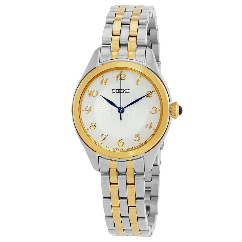 Seiko Quartz Silver Dial Two-Tone Ladies Watch SUR380P1 - The Watches Men & Co