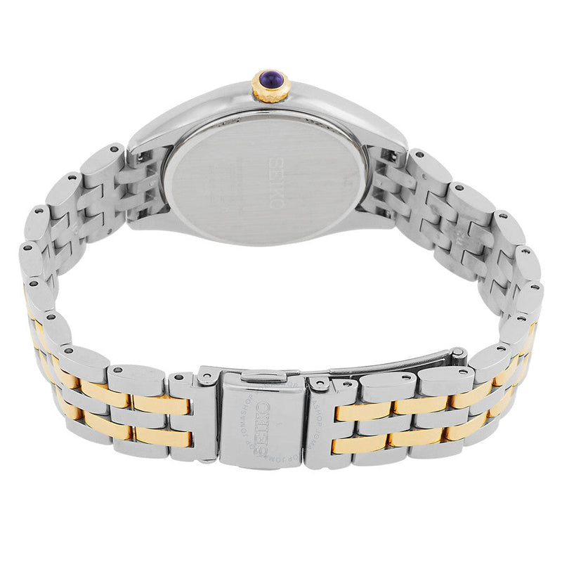 Seiko Quartz Silver Dial Two-Tone Ladies Watch SUR380P1 - The Watches Men & Co #3