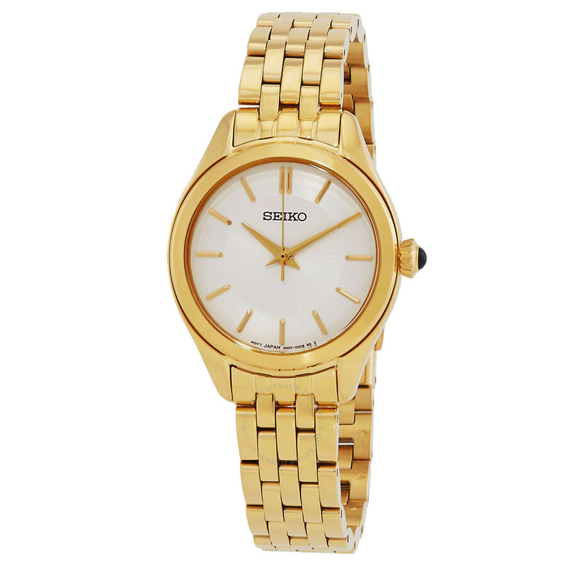 Seiko Quartz White Dial Ladies Watch SUR538P1 - The Watches Men & Co