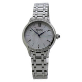 Seiko Quartz White Dial Stainless Steel Ladies Watch SRZ543P1 - The Watches Men & Co
