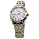 Seiko Quartz White Dial Two-tone Ladies Watch SWR070P1 - The Watches Men & Co