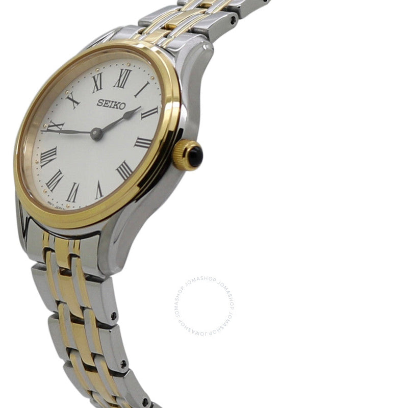 Seiko Quartz White Dial Two-tone Ladies Watch SWR070P1 - The Watches Men & Co #2