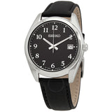 Seiko Sapphire Quartz Black Dial Men's Watch SUR461P1 - The Watches Men & Co