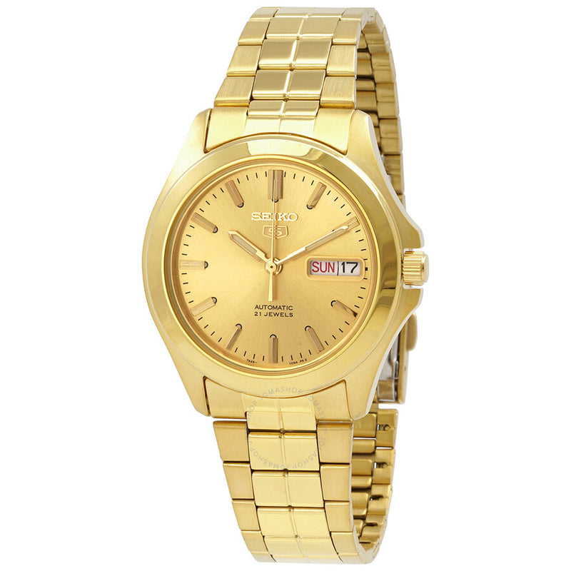 Seiko 5 Automatic Gold Dial Men's Watch SNKK98K1 - The Watches Men & Co