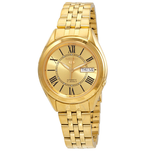 Seiko 5 Automatic Gold Dial Men's Watch SNKL38 - The Watches Men & Co