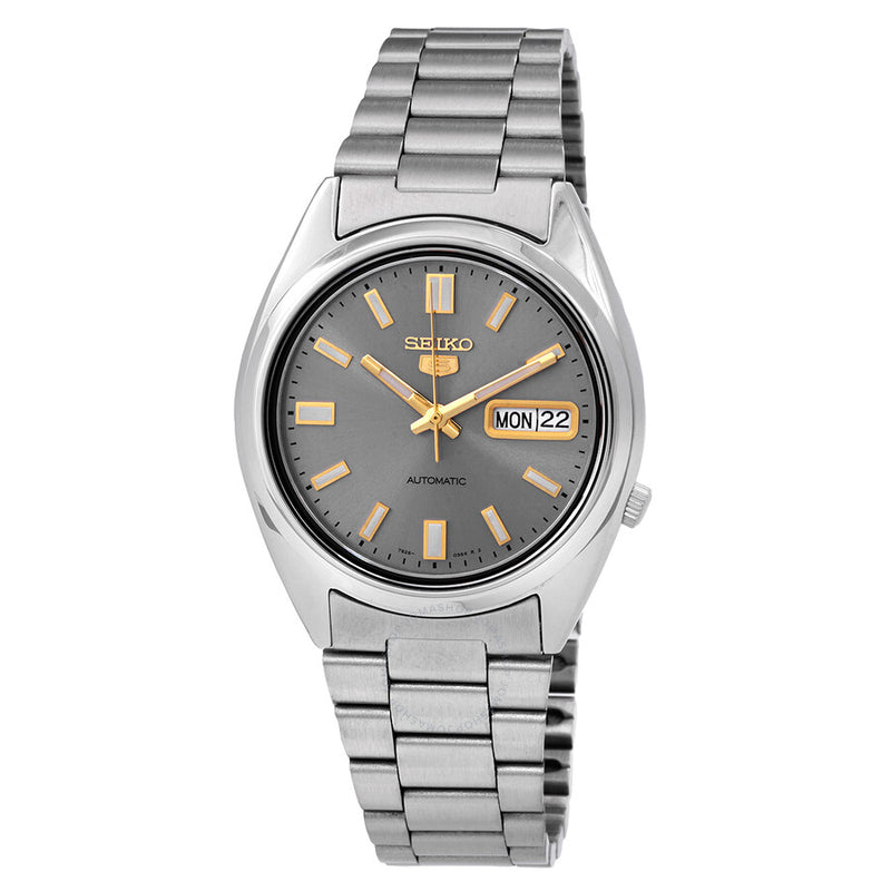 Seiko 5 Automatic Grey Dial Men's Watch SNXS75K1 - The Watches Men & Co