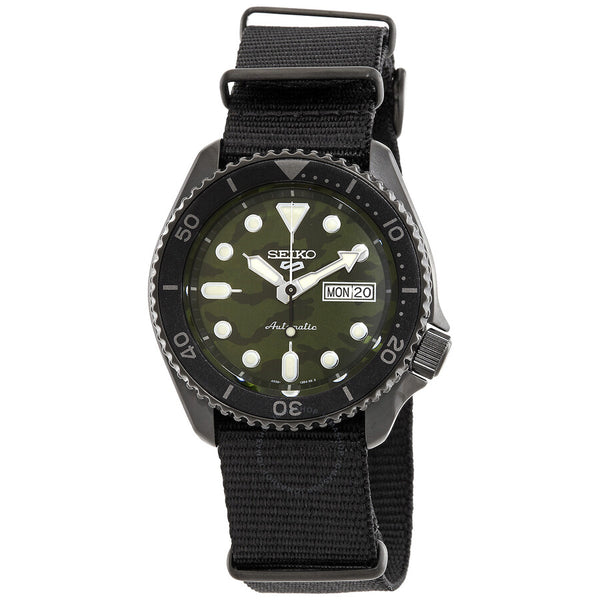 Seiko 5 Sports Automatic Green Dial Men's Watch SRPJ37 - The Watches Men & Co