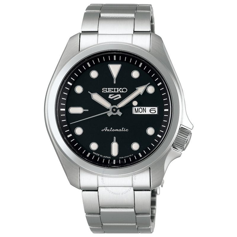Seiko 5 Sports Automatic Black Dial Unisex Watch SRPE55 - The Watches Men & Co