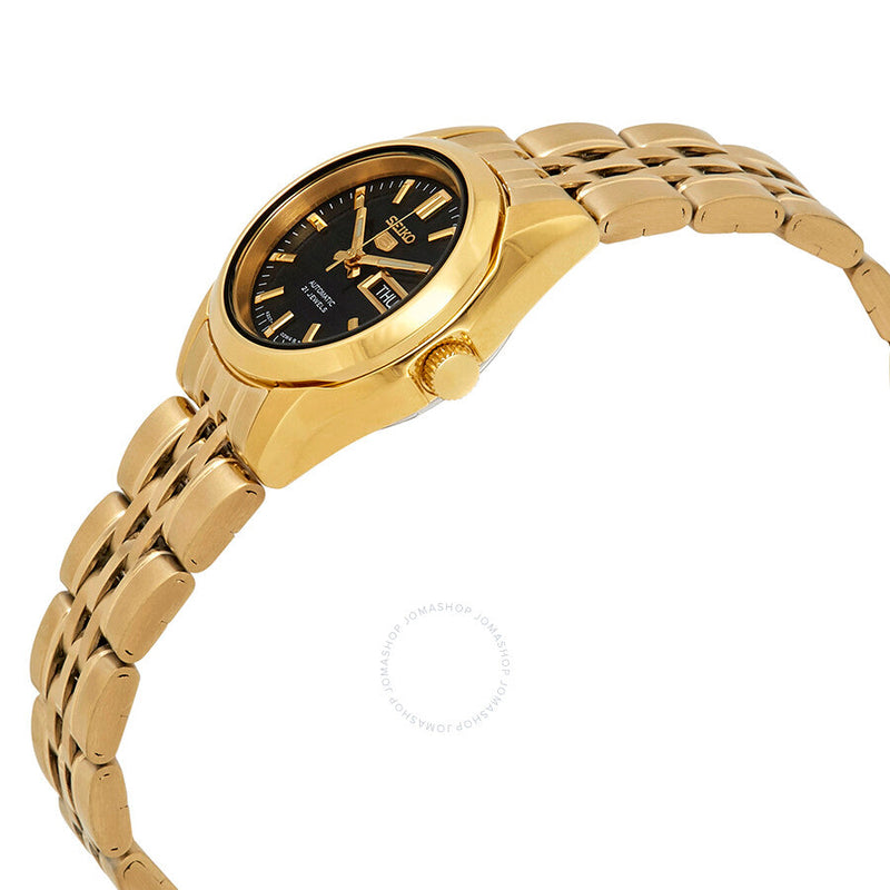 Seiko Series 5 Automatic Black Dial Ladies Watch SYMA40 - The Watches Men & Co #2
