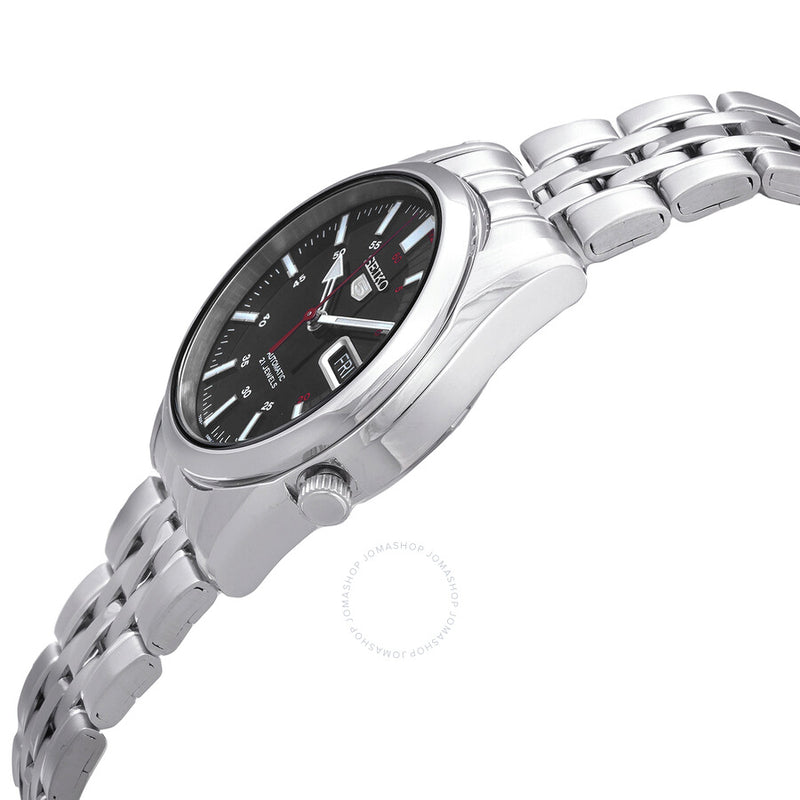 Seiko Series 5 Automatic Black Dial Unisex Watch SNK375K1 - The Watches Men & Co #2