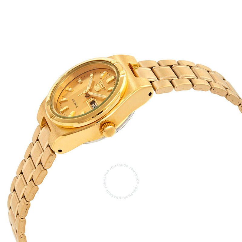 Seiko Series 5 Automatic Gold Dial Ladies Watch SYM600 - The Watches Men & Co #2