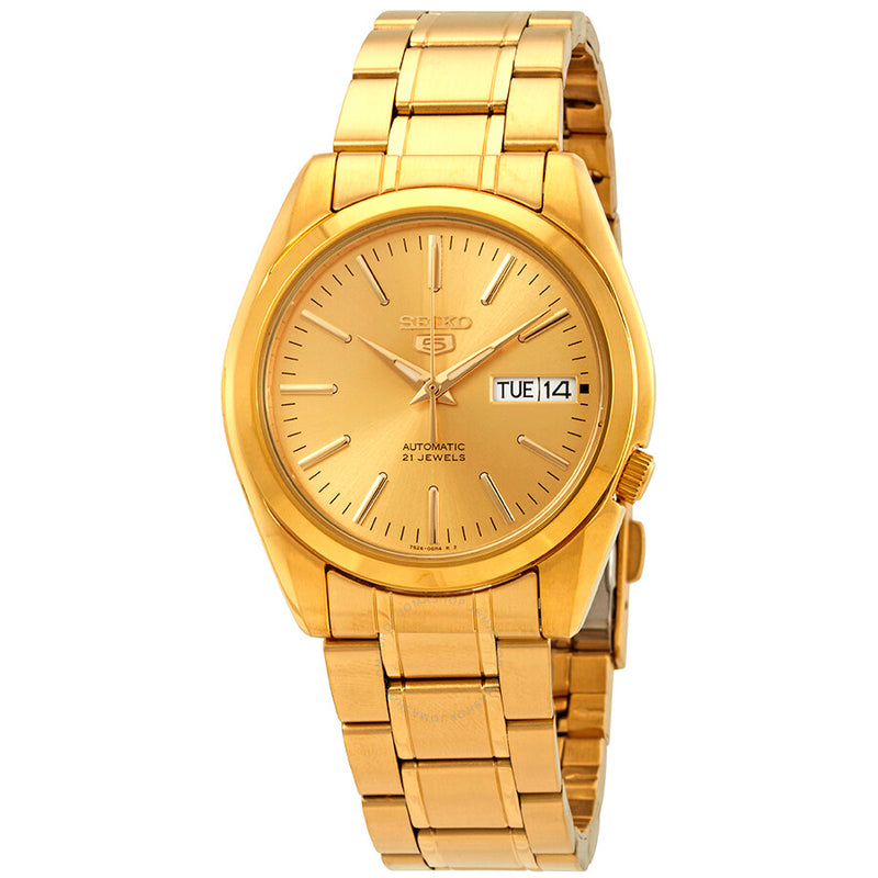 Seiko Series 5 Automatic Gold Dial Men's Watch SNKL48 - The Watches Men & Co