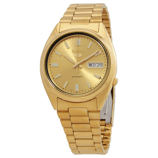 Seiko Series 5 Automatic Gold Dial Men's Watch SNXS80K1 - The Watches Men & Co