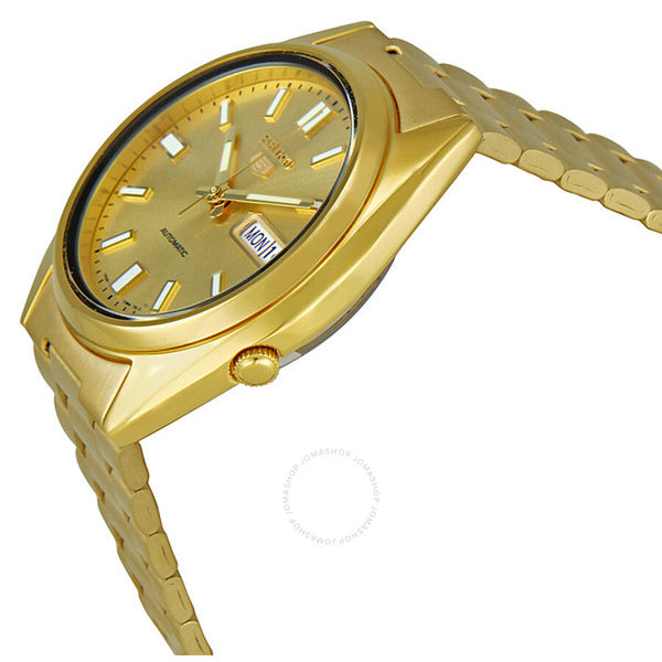 Seiko Series 5 Automatic Gold Dial Yellow Gold-tone Men's Watch SNXS80 - The Watches Men & Co #2