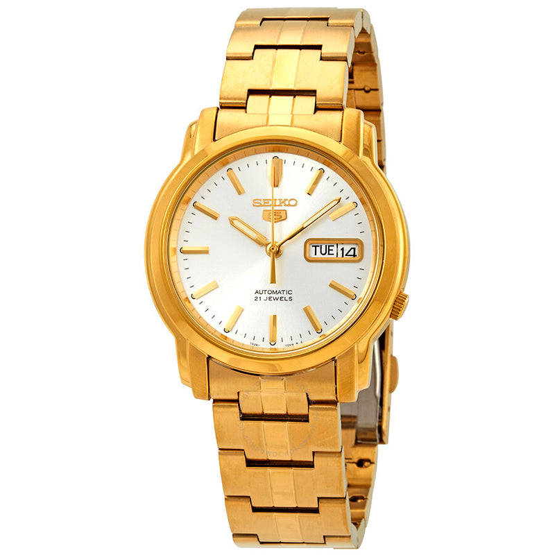 Seiko Series 5 Automatic Silver Dial Men's Watch SNKK74 - The Watches Men & Co