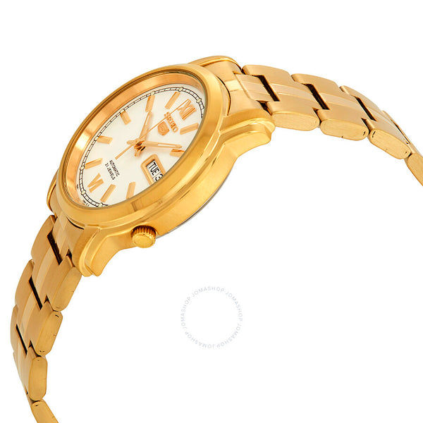 Seiko Series 5 Automatic White Dial Men's Watch SNKK84 - The Watches Men & Co #2
