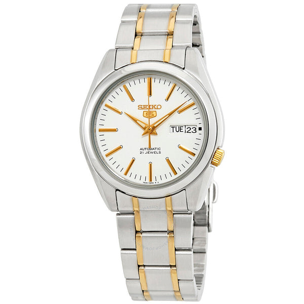 Seiko Series 5 Automatic White Dial Men's Watch SNKL47 - The Watches Men & Co