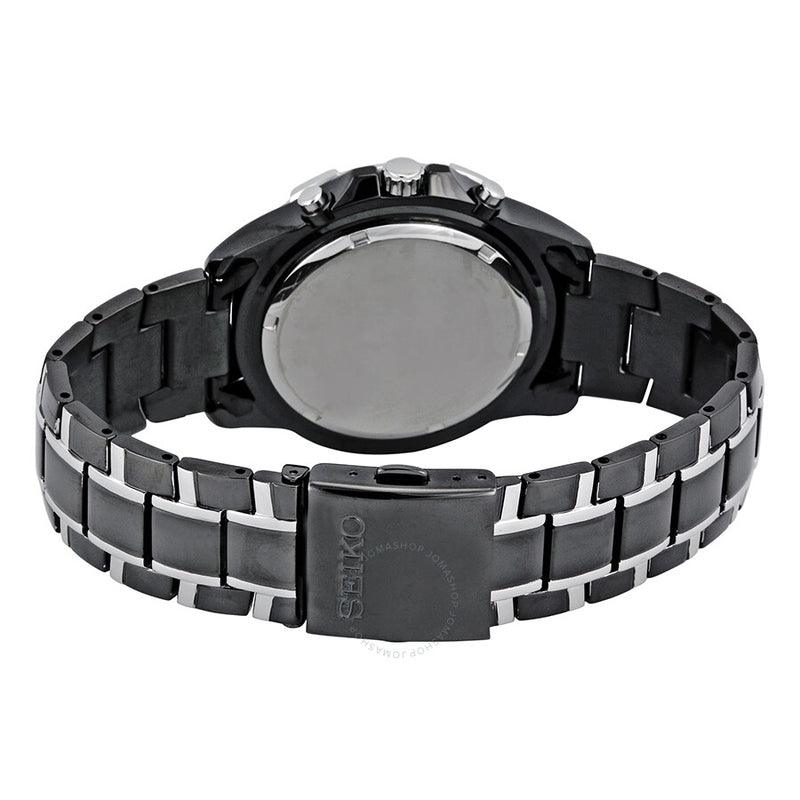Seiko Solar Chronograph Black Dial Men's Watch SSC143 - The Watches Men & Co #3