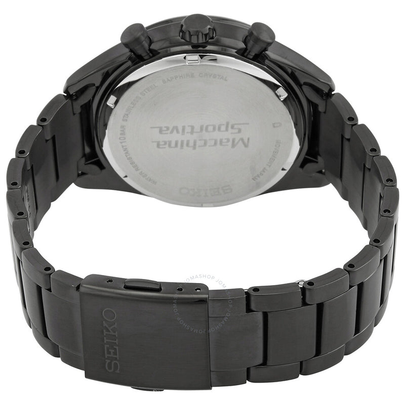 Seiko Solar Chronograph Quartz Black Dial Men's Watch SSC773 - The Watches Men & Co #3