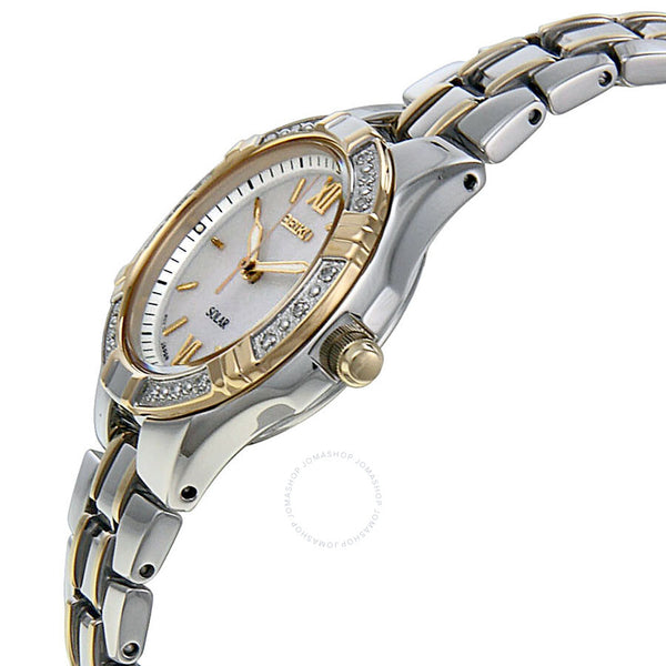 Seiko Solar Mother Of Pearl Dial Ladies Watch SUT068 - The Watches Men & Co #2