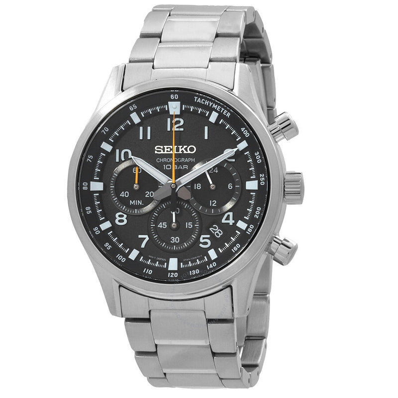 Seiko Sport Chronograph Quartz Black Dial Men's Watch SSB447P1 - The Watches Men & Co