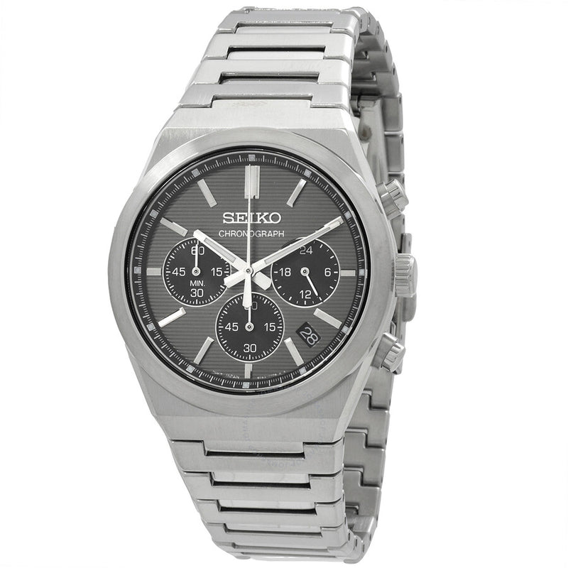 Seiko Sport Chronograph Quartz Grey Dial Men's Watch SSB455P1 - The Watches Men & Co