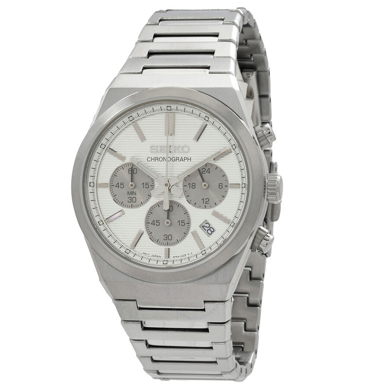 Seiko Sport Chronograph Quartz Silver Dial Men's Watch SSB451P1 - The Watches Men & Co