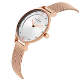 Skagen Anita Silver Dial Rose Gold-tone Ladies Watch #SKW2151 - The Watches Men & CO #2