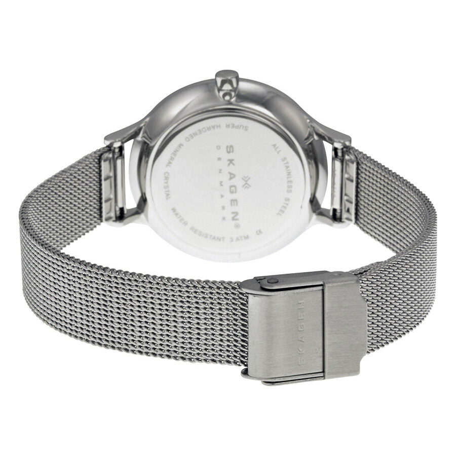 Skagen Anita Silver Dial Stainless Steel Mesh Ladies Watch #SKW2149 - The Watches Men & CO #3