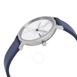 Skagen Anita White Dial Blue leather Ladies Watch SKW2719 - The Watches Men & Co #2