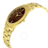 Skagen Brown Dial Gold-tone Ladies Watch SKW2108 - The Watches Men & Co #2