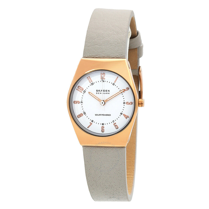 Skagen Grenen Lille Solar Powered White Dial Ladies Watch SKW3079 - The Watches Men & Co