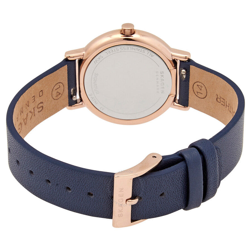 Skagen Signatur Lille Quartz White Dial Ladies Watch SKW2838 - The Watches Men & Co #3