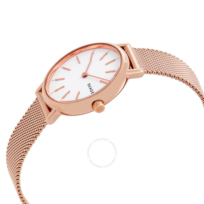 Skagen Signatur White Dial Ladies Watch SKW2694 - The Watches Men & Co #2