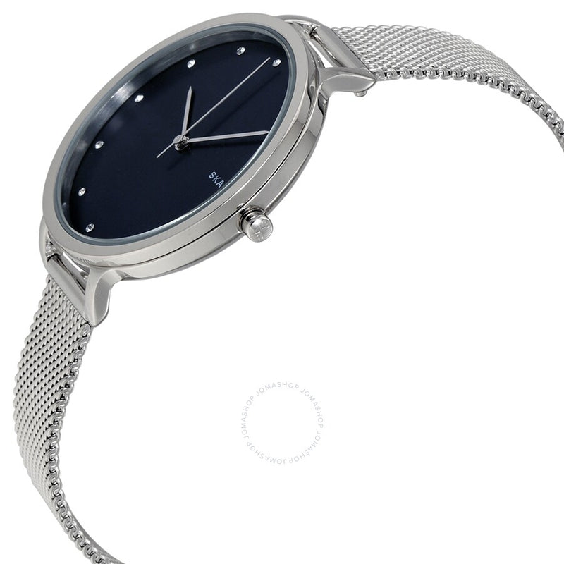 Skagen Hagen Blue Sandblasted Dial Ladies Watch SKW2582 - The Watches Men & Co #3