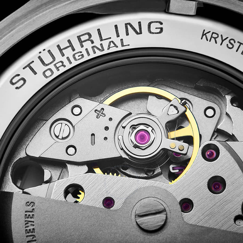 Stuhrling Original Aquadiver Automatic Black Dial Men's Watch M13543#M13543 - The Watches Men & Co #7