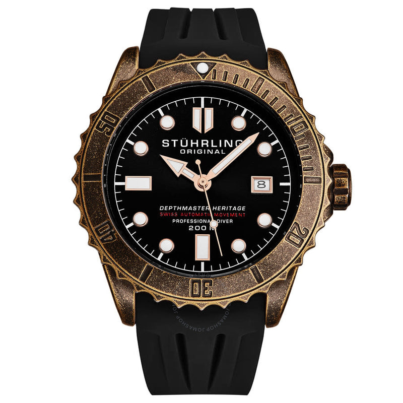Stuhrling Original Aquadiver Automatic Black Dial Men's Watch M16759 - The Watches Men & Co